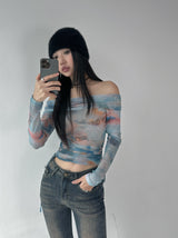 blue rain blouse