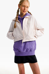 ドゥードゥルチェリークロップウィンドブレーカー／DOODLE CHERRY CROP WINDBREAKER [LIGHT BEIGE]