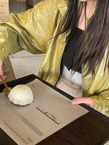 Sewing two-way leather jacket