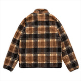 プレードテディファージャケット / PLAID TEDDY FUR JACKET