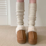 [5color/hot item] Cereal wool leg ribbed warmer