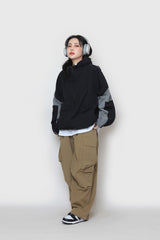 パイピングカラーフードジップアップ / Piping Color Hood Zip-up