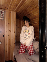 Anvely Checkered Sleep Pajamas Set