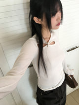 Pepo O-Ring Slit Warmer Long Sleeve T-Shirt