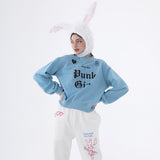 パンクガールスウェットシャツ/0 8 punk girl sweatshirt - BLUE