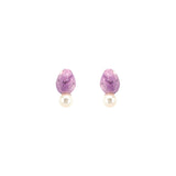 セラミックデイリーパールドロップピアス/Ceramic daily pearl drop earring(Pink)