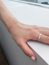 [92.5silver] curve line bracelet