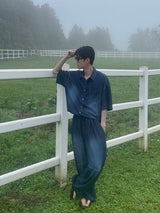 ディープオーシャンデニムセットアップパンツ