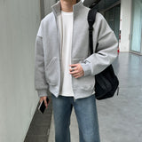 Todd Oversized Fit Composite Paper High-Neck Zip-Up (4color)