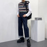 [ユニセックス]アカディアンニットベスト/[Unisex] Acadian knit vest (2 colors)