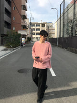 Hairy round knit t