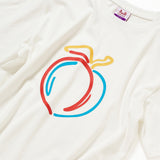 リラックスフィットピーチプリントTシャツ / RELAXED FIT PEACH PRINT T-SHIRT_WHITE