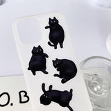 ファットキャットトランスルーセントブラックフォーンケース / Fat Cat Translucent balck Phone Case