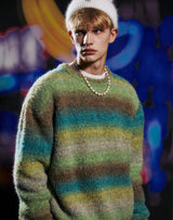 グラデーションセーター/GRADATION SWEATER GREEN YELLOW