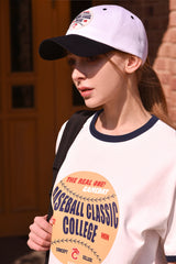 ザリアルワンベースボールクルーネックユニセックスTシャツ / The Real One Baseball crew neck Unisex T-shirt