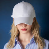 Metal tip over fit ball cap WHITE