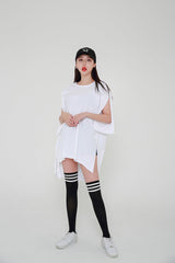 アンフテッドショルダーロング半袖Tシャツ / TOP(7791) Unfooted Shoulder Long Short Sleeve Tee