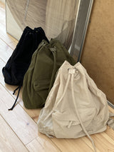 プリーツデイリーナイロンストリングポケットバックパック/Pleated Daily Nylon String Pocket Backpack