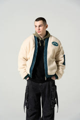 FLEECE MA-1 PADDED JACKET - BLUE