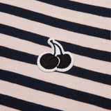 (X)MONO CHERRY STRIPE T-SHIRT [PINK]