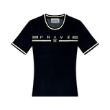 プリヴェバーロゴニッティドクロップドTシャツ