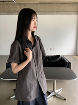 [ユニセックス] 夏ナイロンストリング オーバーフィット 半袖シャツ