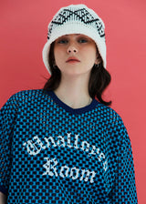 ARGYLE KNIT BUCKET HAT / IVORY