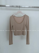 Basic Double-Sided Cropped T-shirt