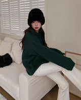 (×)(UNISEX) ベチンウールオーバーニット