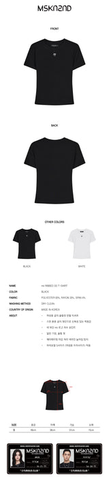mii リブ SS Tシャツ / mii RIBBED SS T-SHIRT BLACK