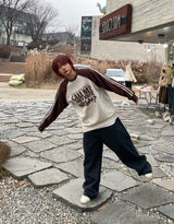 クラックワイドデニムパンツ