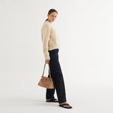 PLEATS SHOULDER BAG_BEIGE