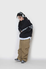パイピングカラーフードジップアップ / Piping Color Hood Zip-up