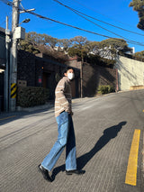 アザーボーダーハーフジップアップニット / Other Border Half Zip Up Knit (3color) (6660749131894)