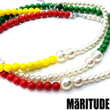 カラーキュービックボールネックレス / COLOR CUBIC BALL NECKLACE /  TRENDZ 착용