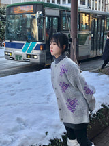 Snow blossom cardigan