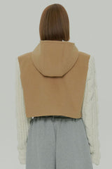  WOOL KNIT DUFFLE COAT / BEGIE