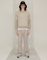 WAFFLE FISHNET SWEATER BEIGE (6691447439478)