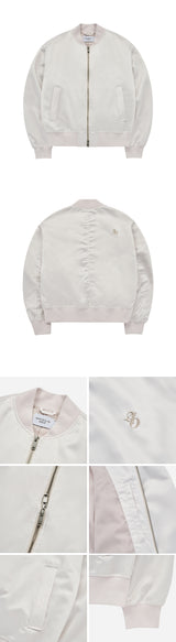[24SS] パッカリングサテン MA-1 ジャケット BEIGE