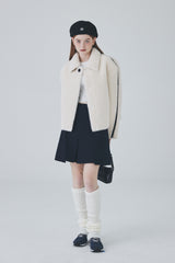 ビーガンレザーラインファージャケット / Vegan Leather Line Fur Jacket