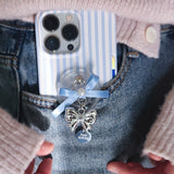 [Handmade] ウィンターブルーフォングリップ（ビーズグリップ）