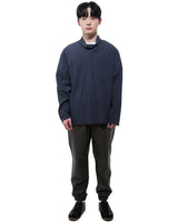 モックネックシャツ-NAVY （送料込）- WooStore