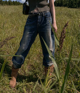 (UNISEX) オーシャンウォッシングワイドデニムパンツ