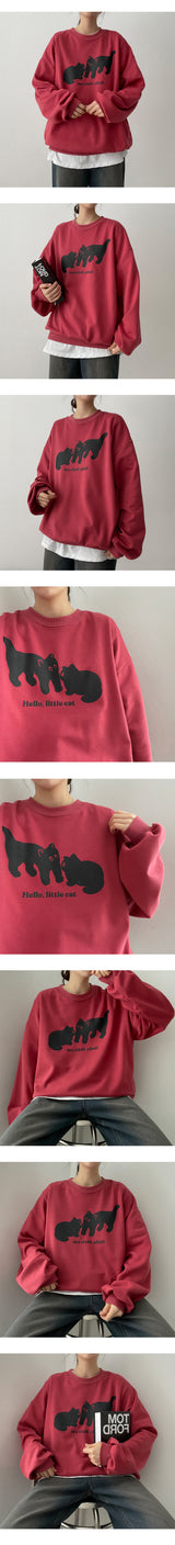ハローキャットスウェットシャツ / Hello, cat sweatshirt