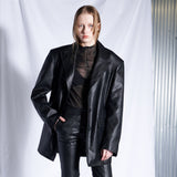 オーバークラックレザーブレザー / Over Crack Leather Blazer
