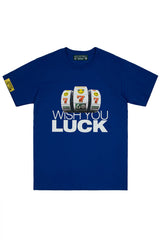 WISH YOU LUCK 1/2 T-SHIRT_BLUE (6582789242998)