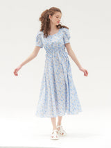 パフスリーブワンピース/JOLIE PUFF SLEEVES ONEPIECE_BLUE