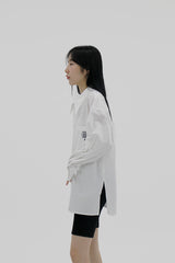 Zip-up lettering shirt (2color)