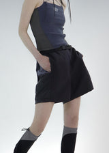 Sporty Buckle Shorts - Black