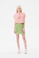 ウィッティバニートムボーイクロップTシャツ / WITTY BUNNY TOMBOY CROP T-SHIRT [SALMON]